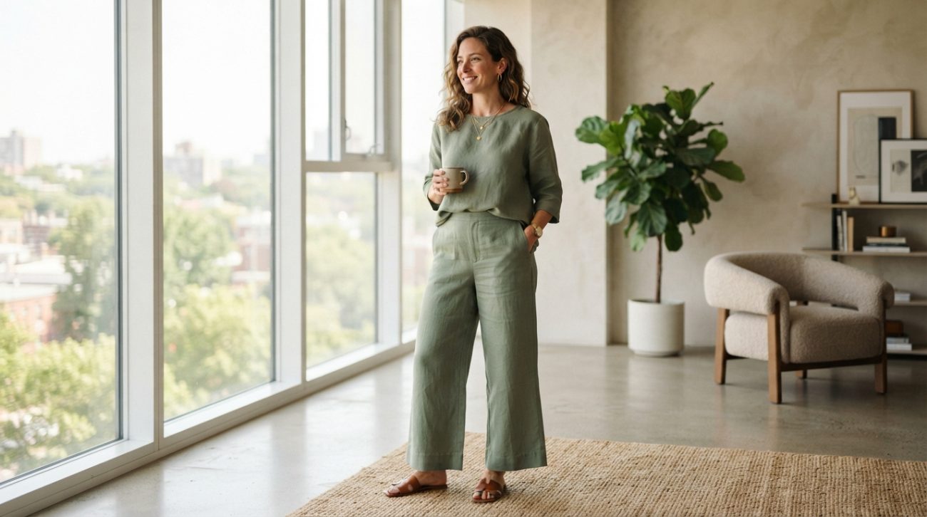 Healthcare professional wearing a modern women's medical scrub set